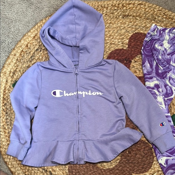 Champion Purple Hoodie and Leggings Set - Picture 3 of 7
